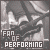 Fan of performing